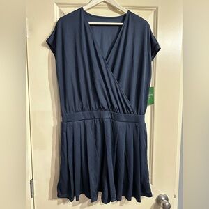 HALARA Deep Blue Textured Romper